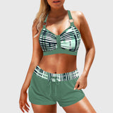 Janelle - Žebrované bikinové kalhotky s vysokým pasem