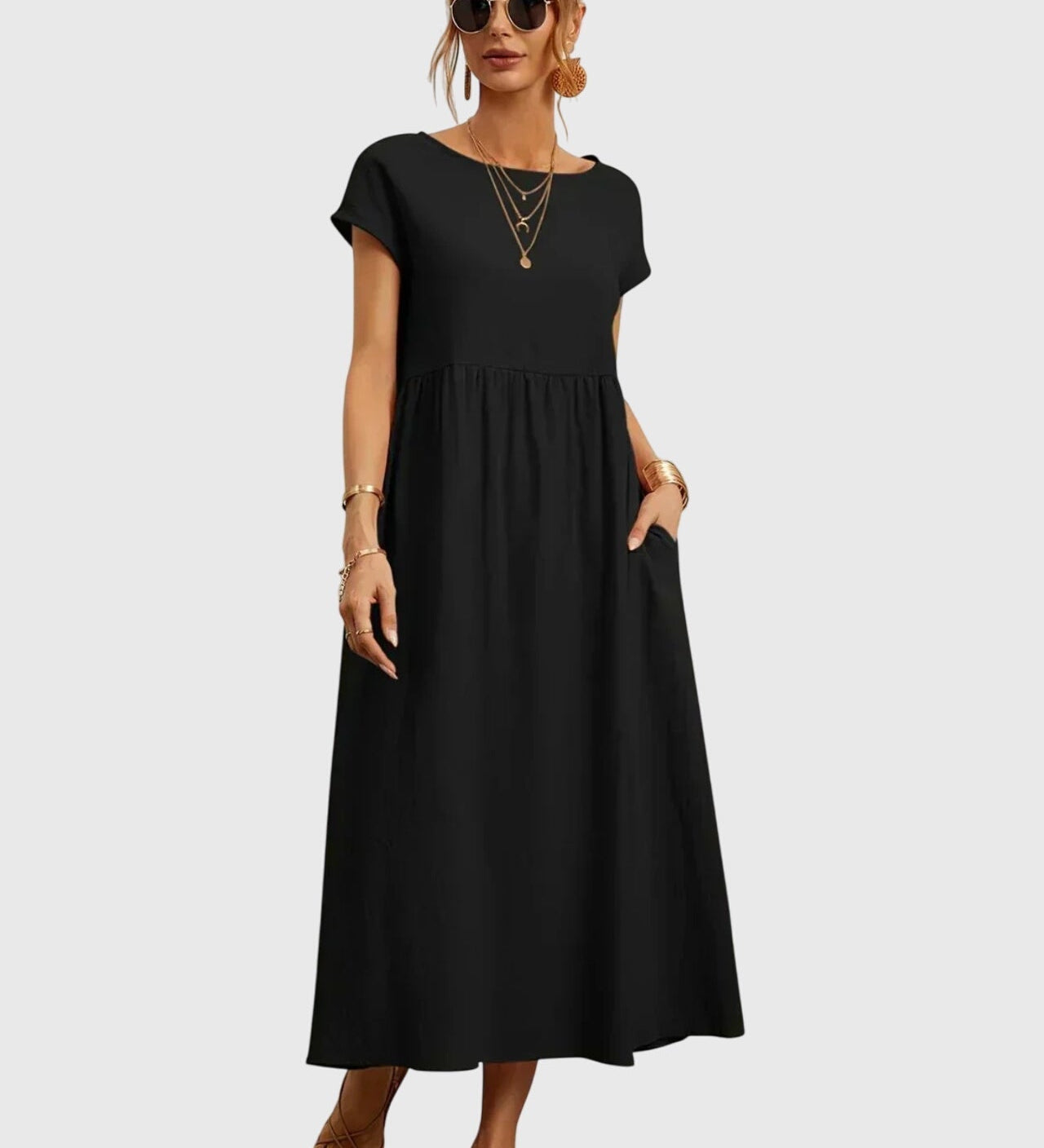 Giselle™ - Lehká šatová šaty s kapsami