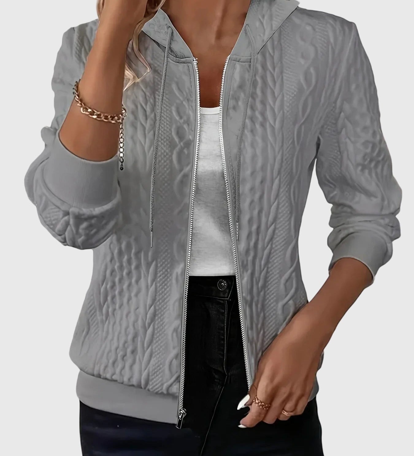 Lena™ - Mikina s kapucí a zipem