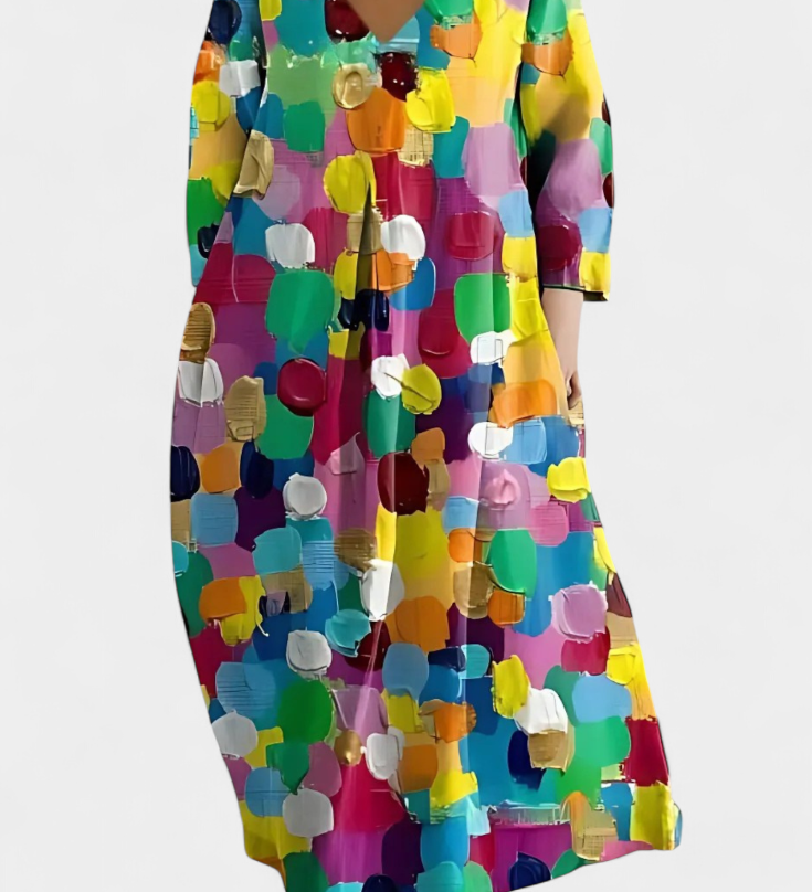 Isalinde | Pohodlné šaty s výstřihem do V