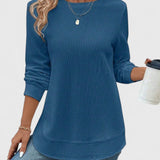 Nadyalyn | Elegantní O-výstřih s dlouhým rukávem