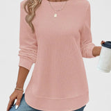 Nadyalyn | Elegantní O-výstřih s dlouhým rukávem