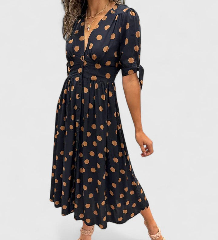 Colette | Sofistikované šaty s puntíky