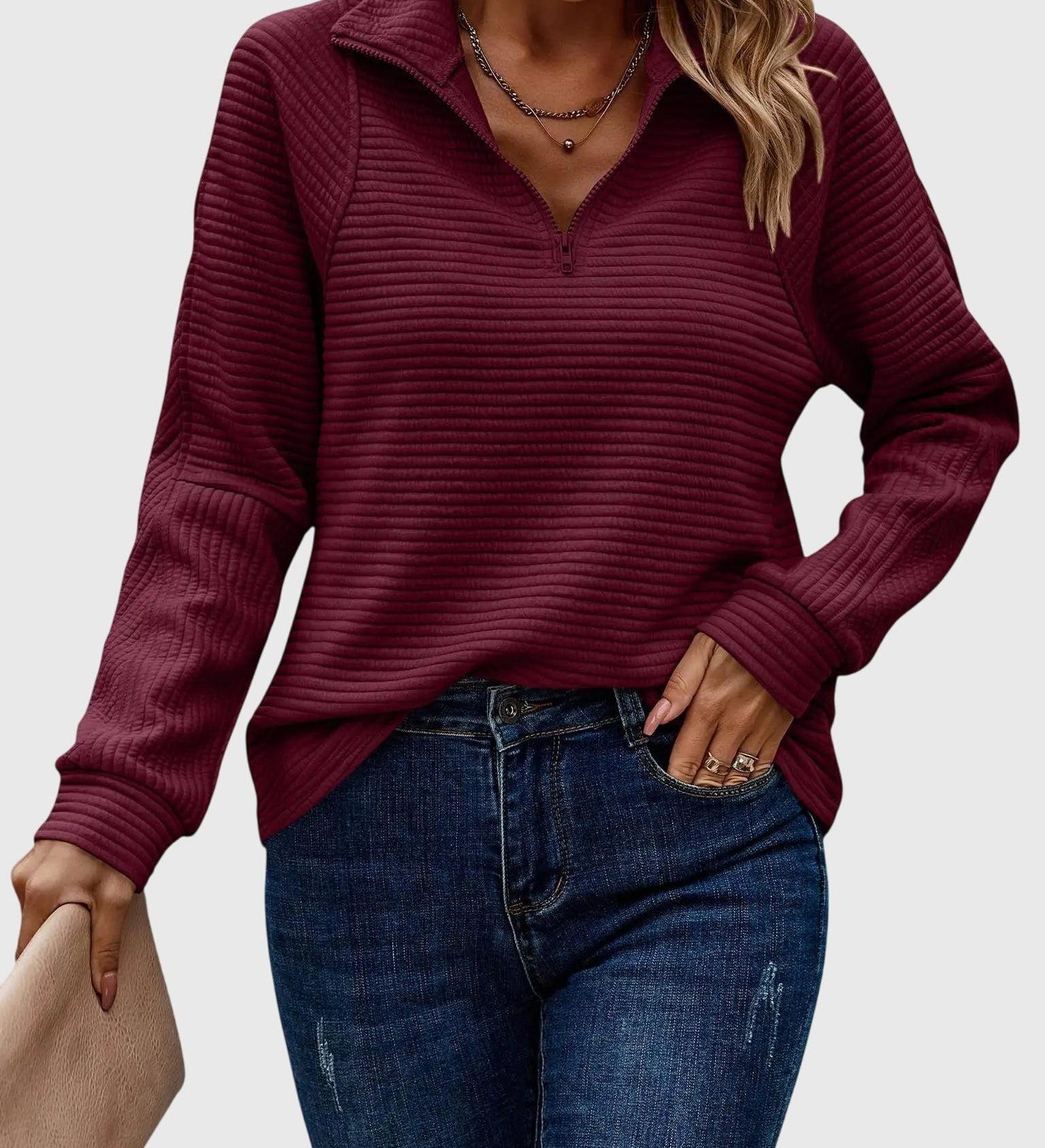 Abigail™ | Elegantní Světr s Zipem