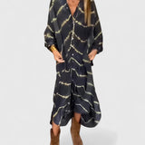 Amelie™ | Elegantní boho pruhované maxi šaty