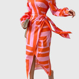 Everly™ | Elegantní zavinovací šaty s potiskem