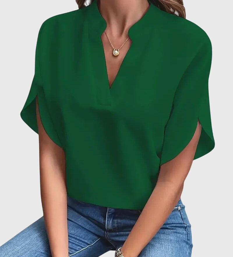 Beatrix™ | Měkká a Elegantní Halenka s V- výstřihem