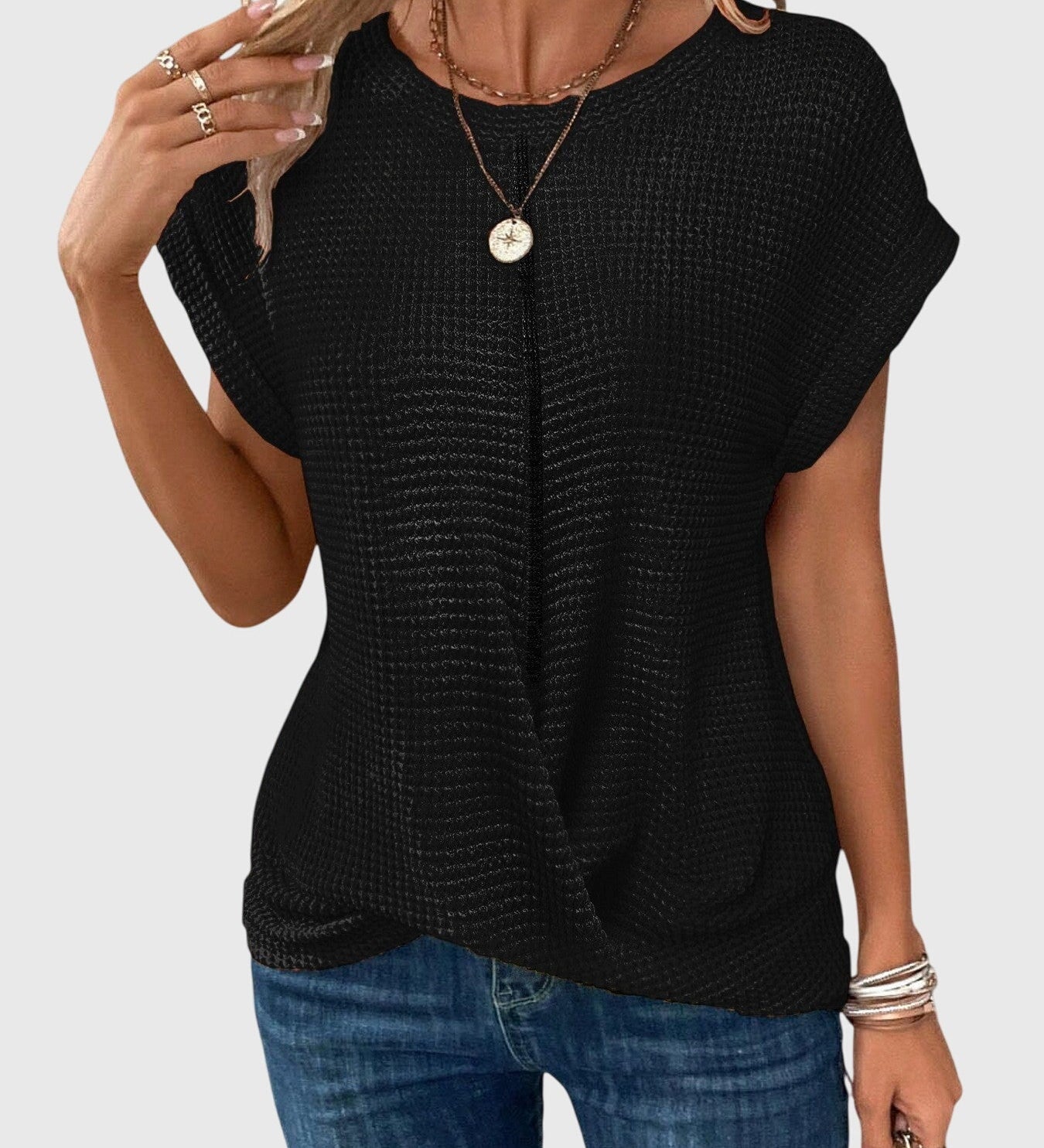 Isa™ | Elegantní Blůza s Kulatým Výstřihem