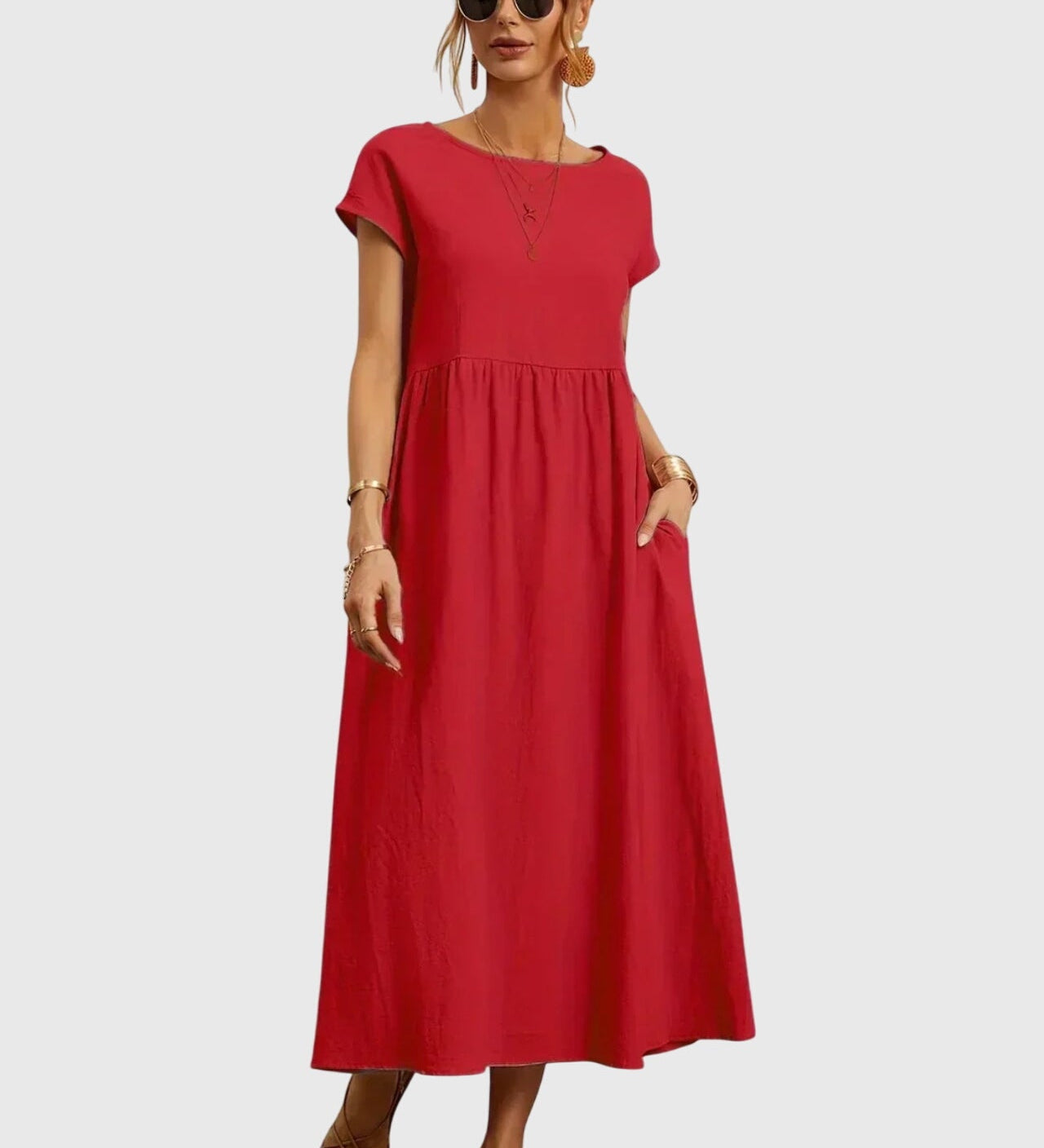 Giselle™ - Lehká šatová šaty s kapsami