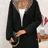 Liana - Stylová bunda s leopardí podšívkou