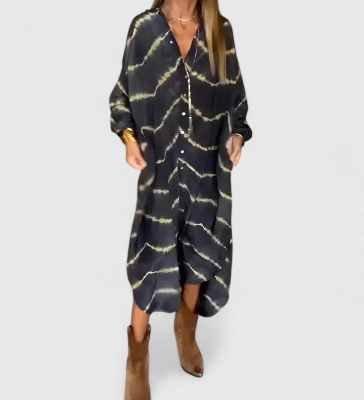 Amelie™ | Elegantní boho pruhované maxi šaty