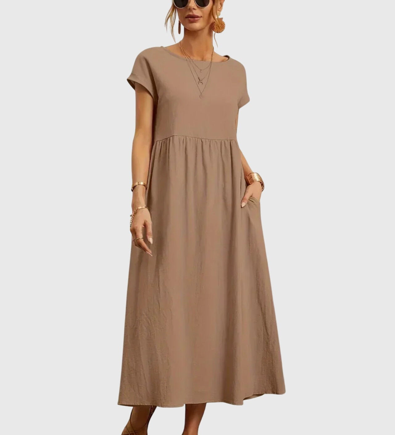 Giselle™ - Lehká šatová šaty s kapsami