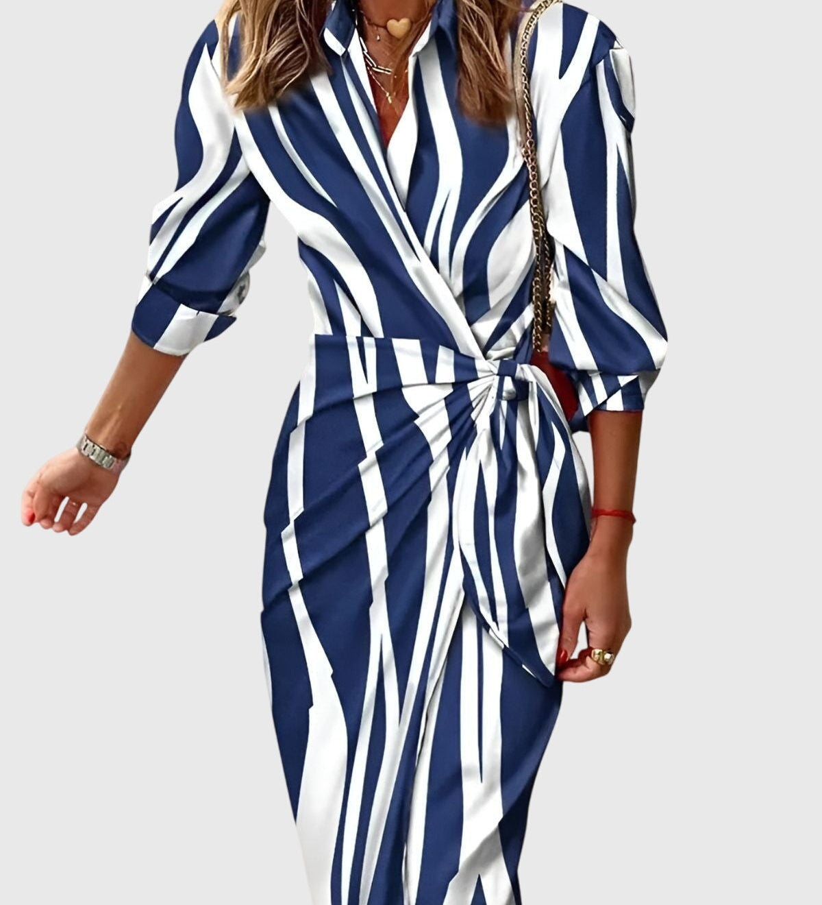 Everly™ | Elegantní zavinovací šaty s potiskem