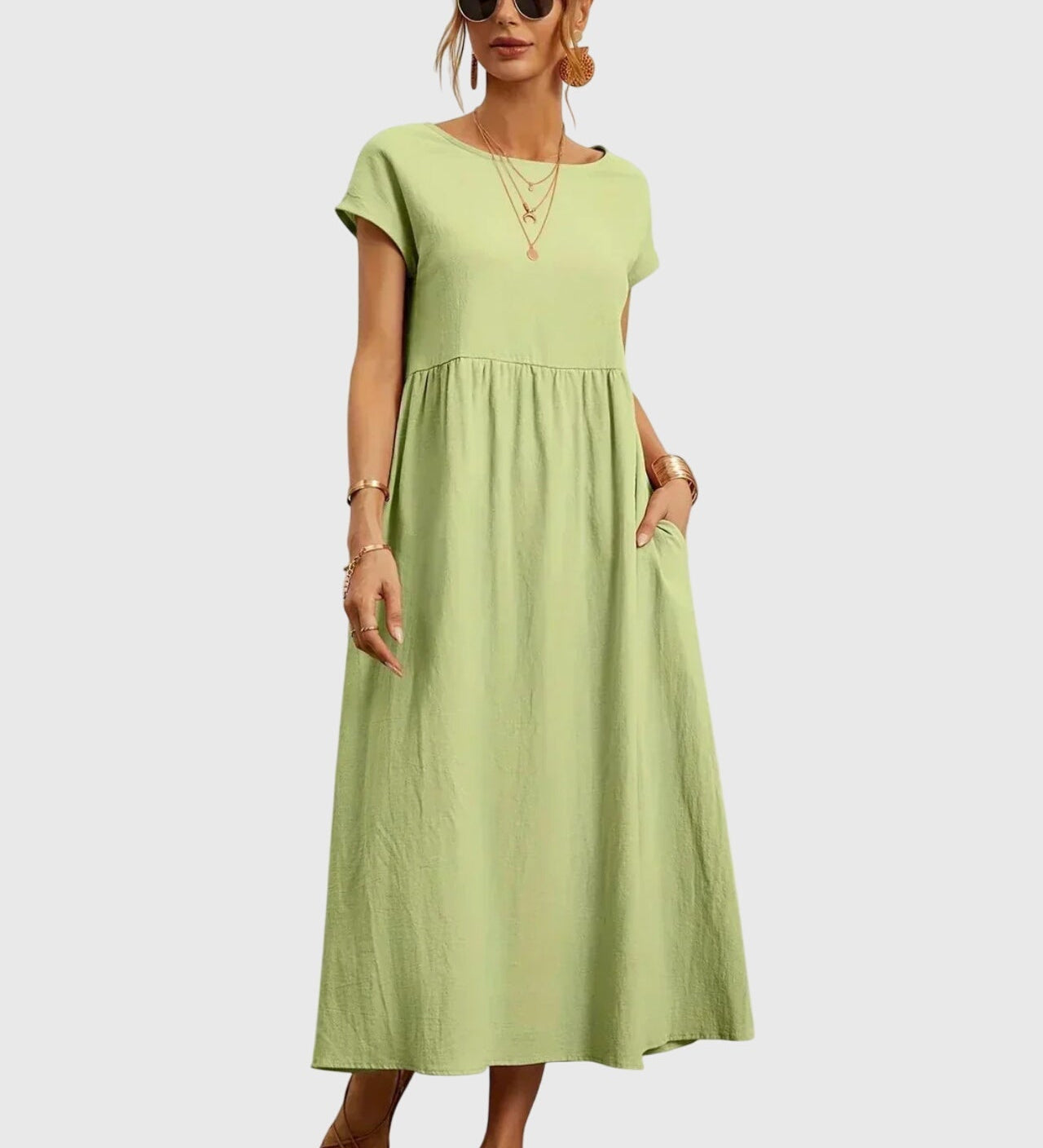 Giselle™ - Lehká šatová šaty s kapsami