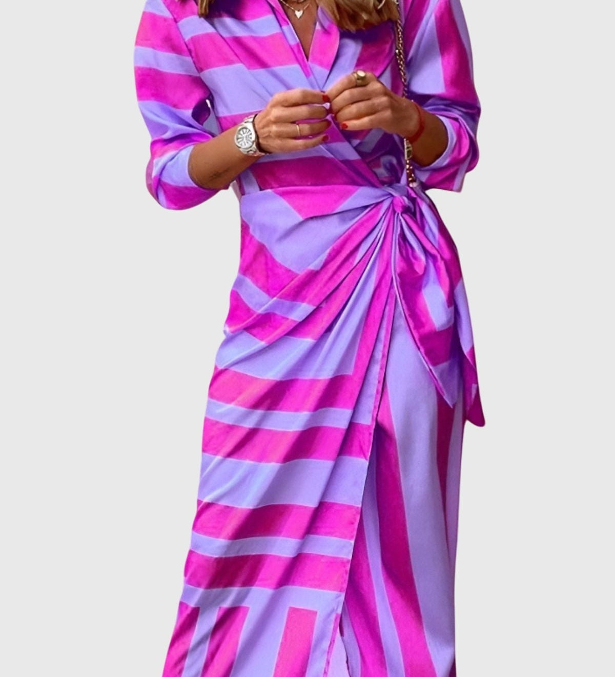 Everly™ | Elegantní zavinovací šaty s potiskem