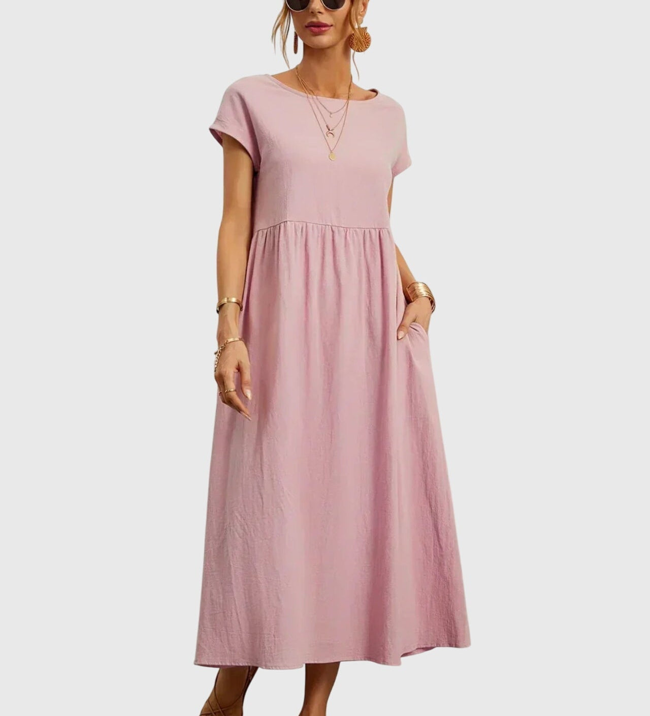 Giselle™ - Lehká šatová šaty s kapsami