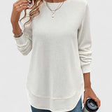 Nadyalyn | Elegantní O-výstřih s dlouhým rukávem