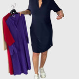 Katherine | Pevné šaty s V výstřihem