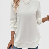 Nadyalyn | Elegantní O-výstřih s dlouhým rukávem