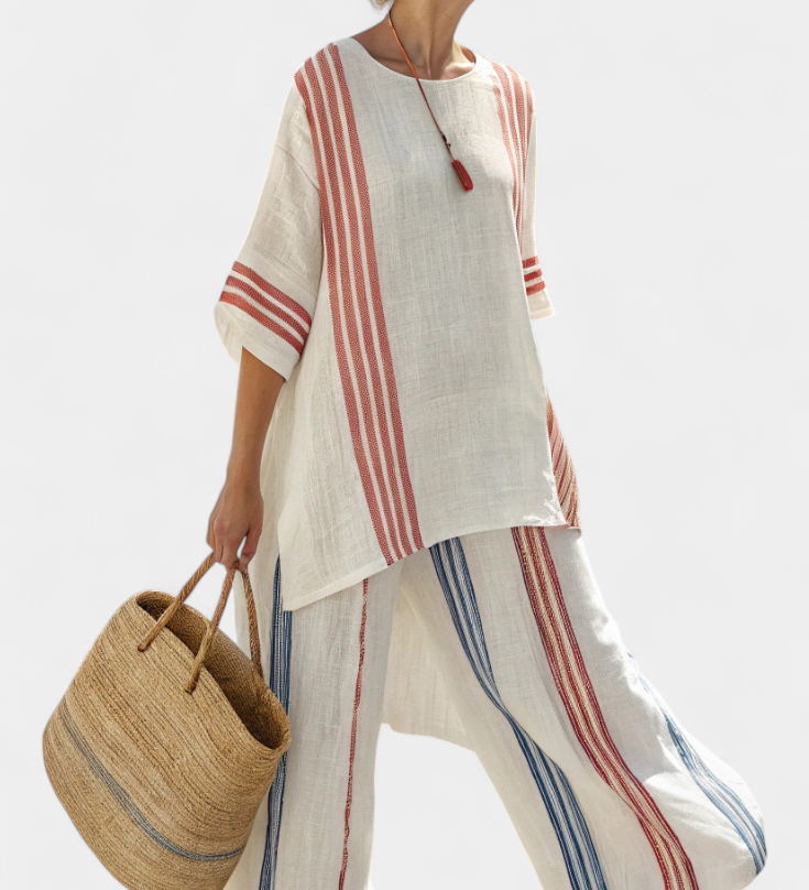 Anzaleira | Elegantní pruhovaný komplet