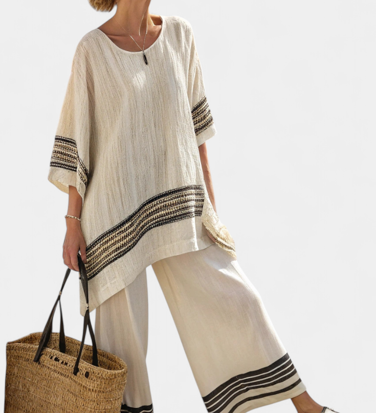 Anzaleira | Elegantní pruhovaný komplet