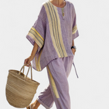 Anzaleira | Elegantní pruhovaný komplet