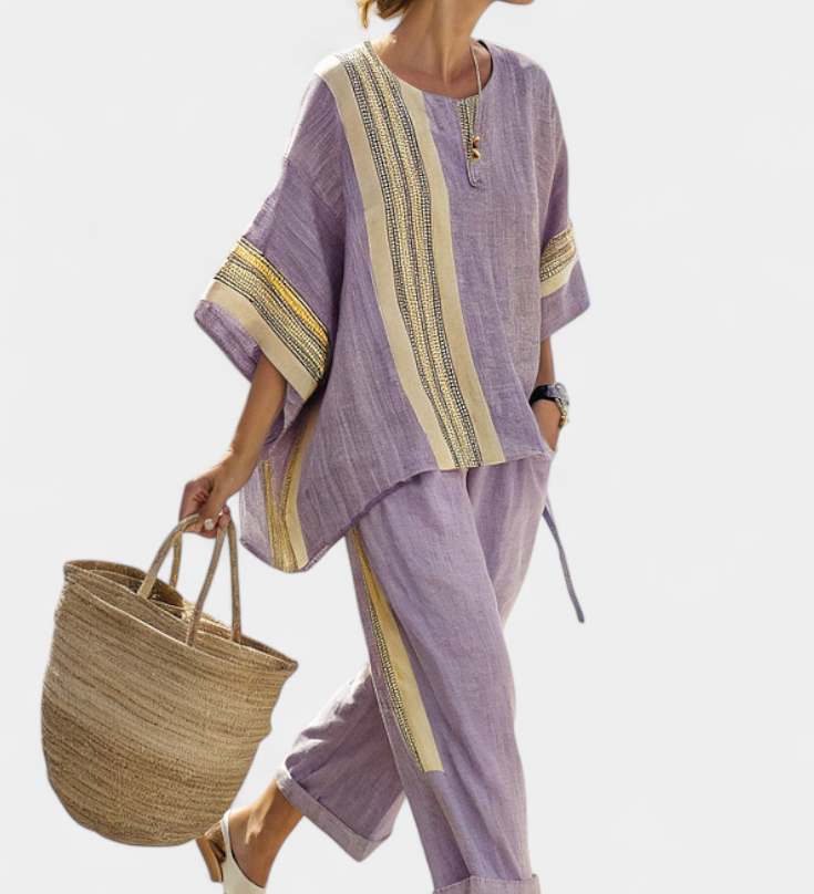 Anzaleira | Elegantní pruhovaný komplet