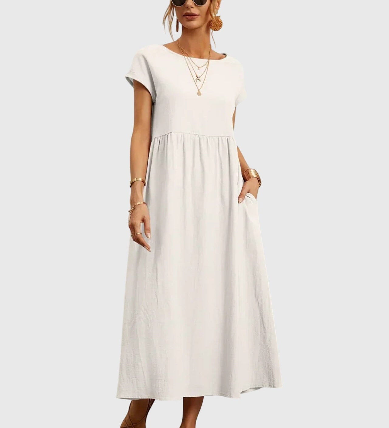 Giselle™ - Lehká šatová šaty s kapsami