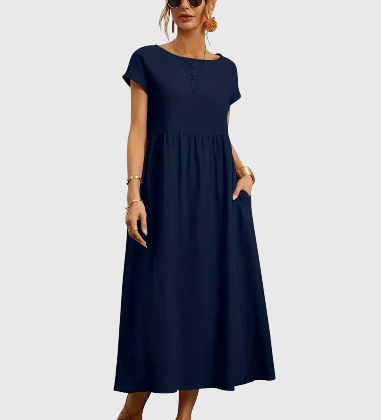 Giselle™ - Lehká šatová šaty s kapsami