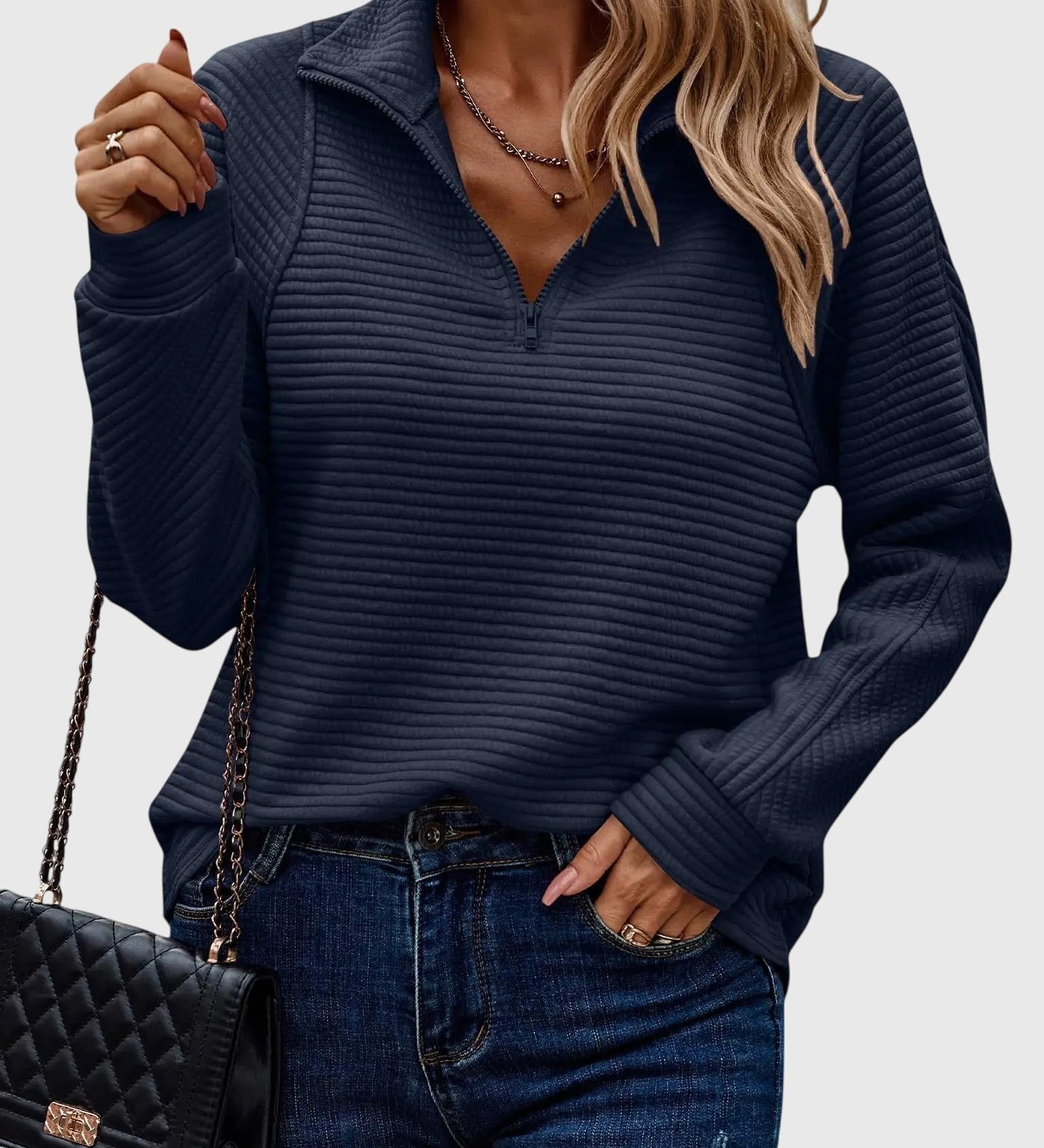 Abigail™ | Elegantní Světr s Zipem