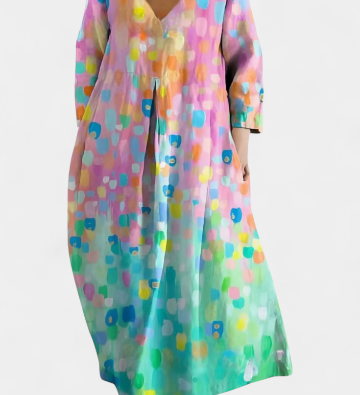 Isalinde | Pohodlné šaty s výstřihem do V