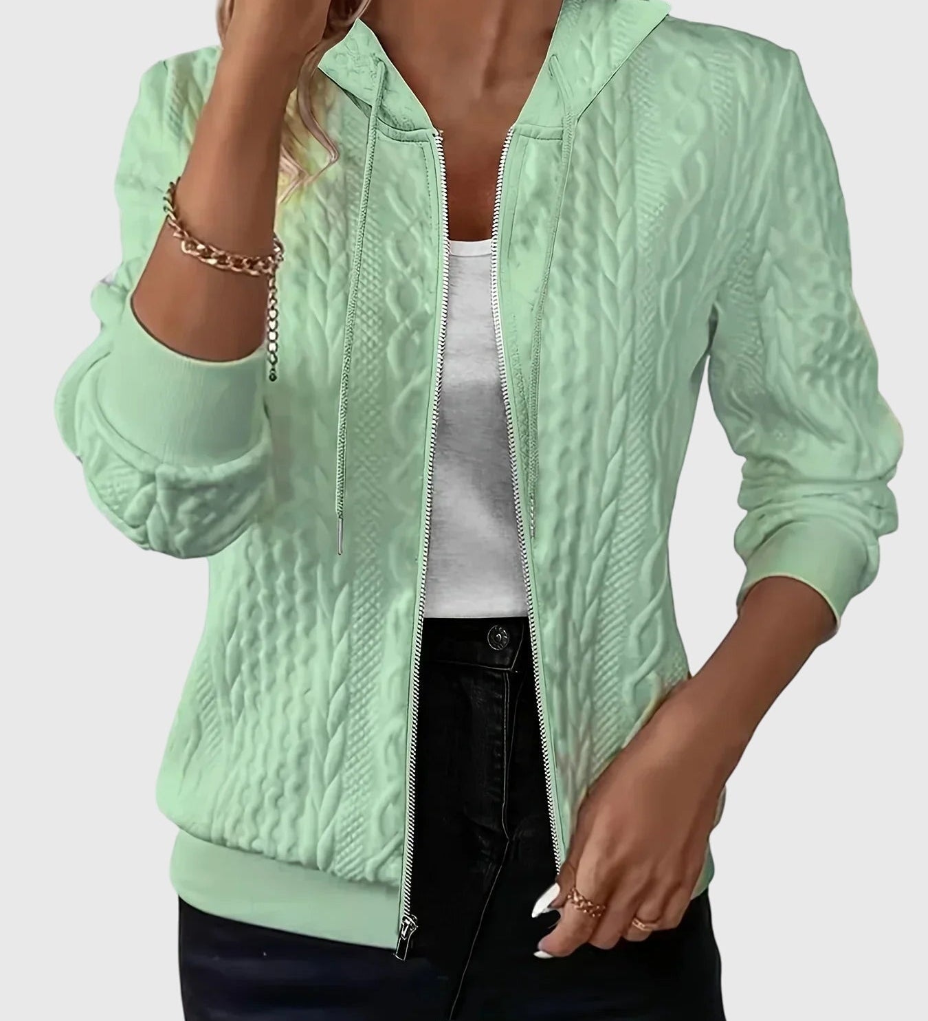 Lena™ - Mikina s kapucí a zipem