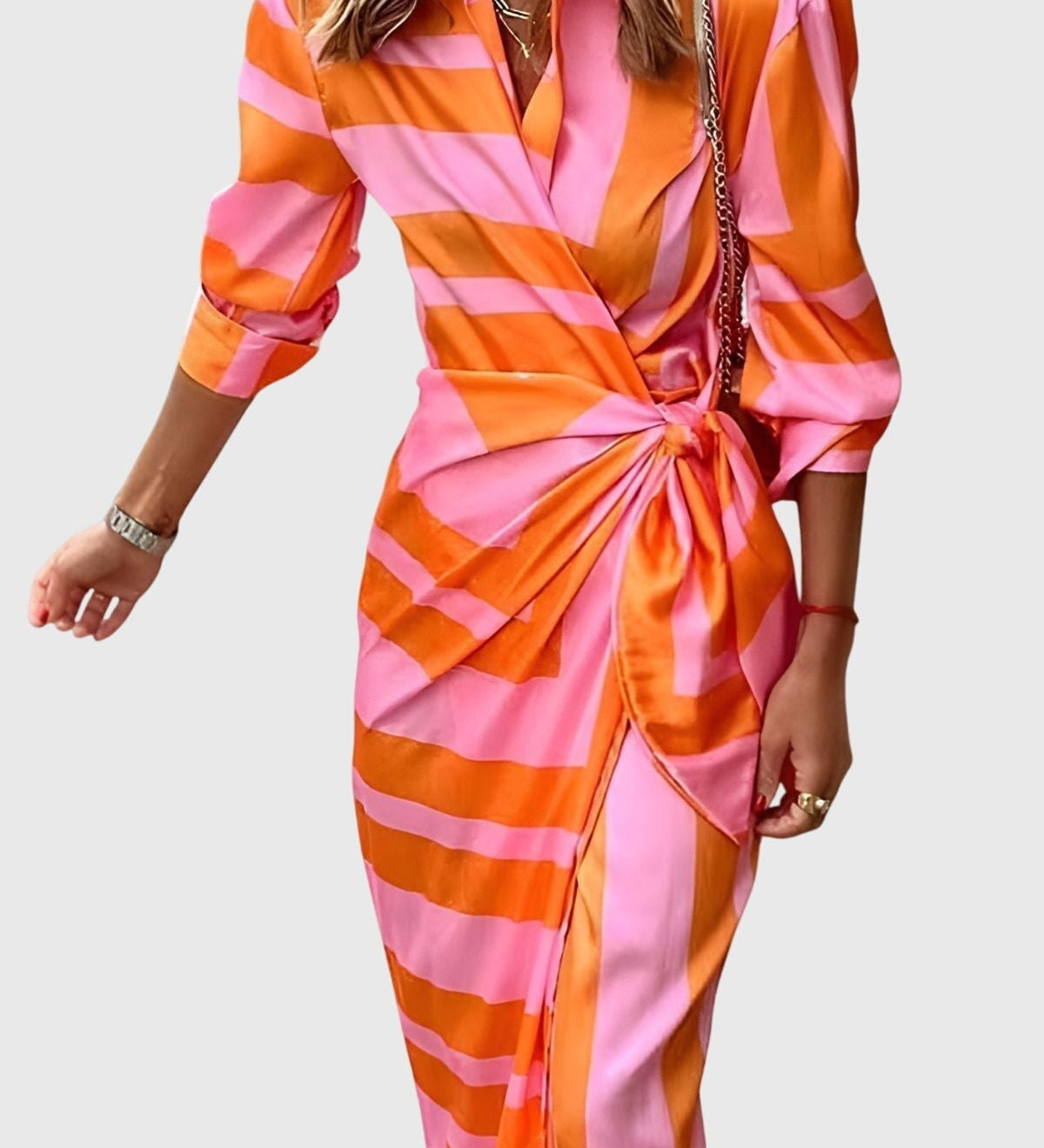 Everly™ | Elegantní zavinovací šaty s potiskem