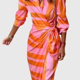 Everly™ | Elegantní zavinovací šaty s potiskem