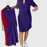 Katherine | Pevné šaty s V výstřihem