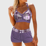 Janelle - Žebrované bikinové kalhotky s vysokým pasem