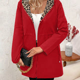 Liana - Stylová bunda s leopardí podšívkou