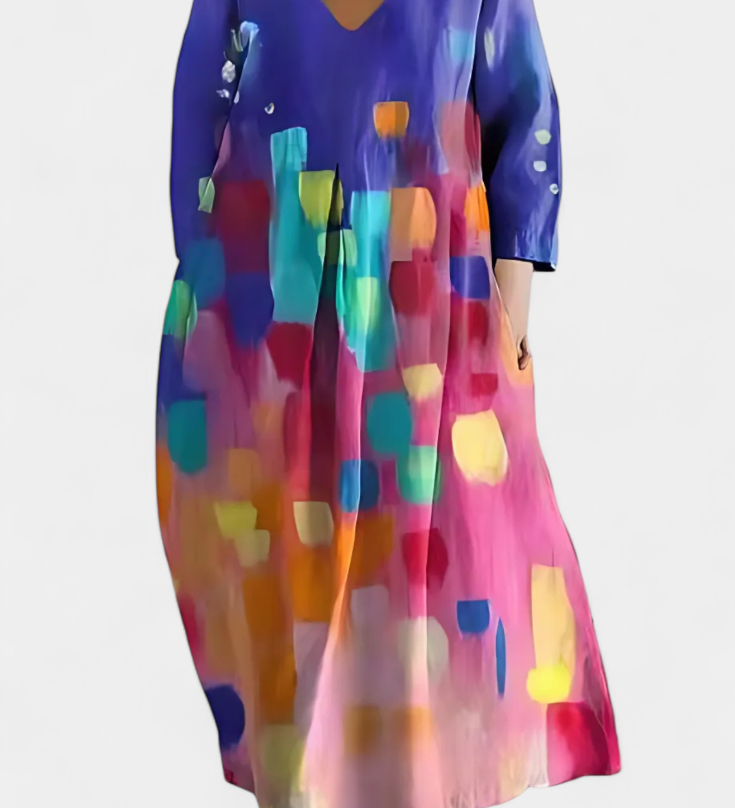 Isalinde | Pohodlné šaty s výstřihem do V