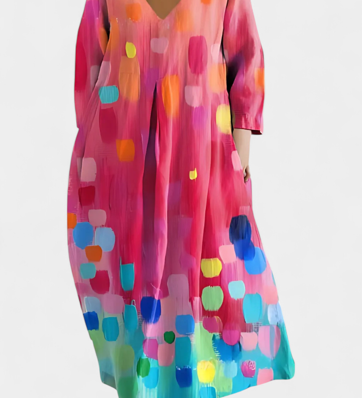 Isalinde | Pohodlné šaty s výstřihem do V