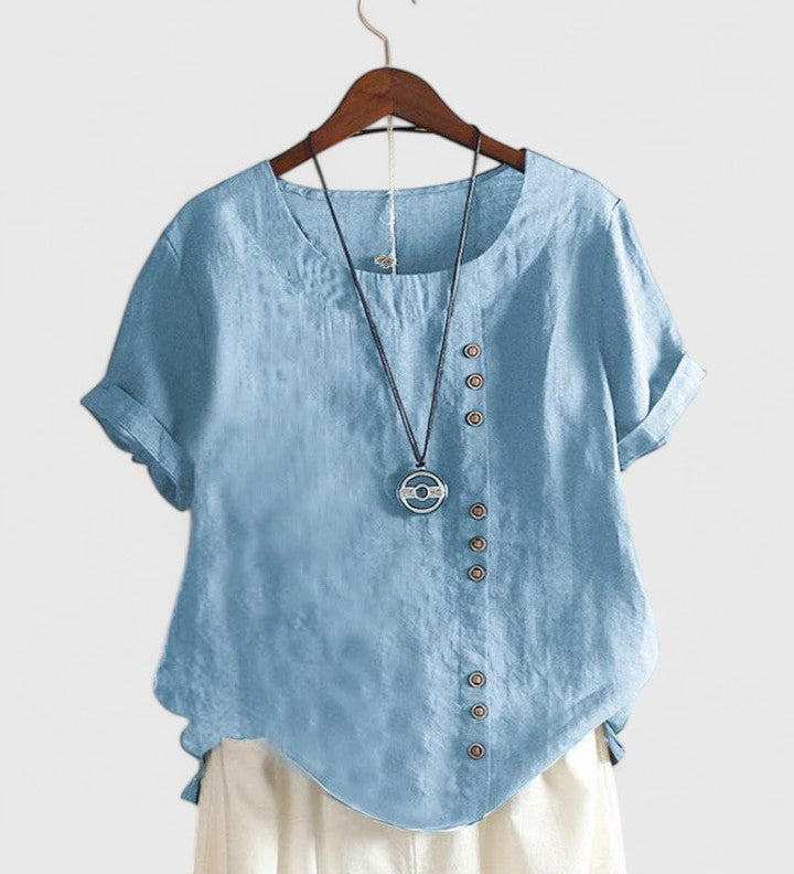 Elisavie | Pohodlná Blůza s Krátkým Rukávem