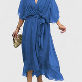 Nada | Elegantní šaty s V výstřihem