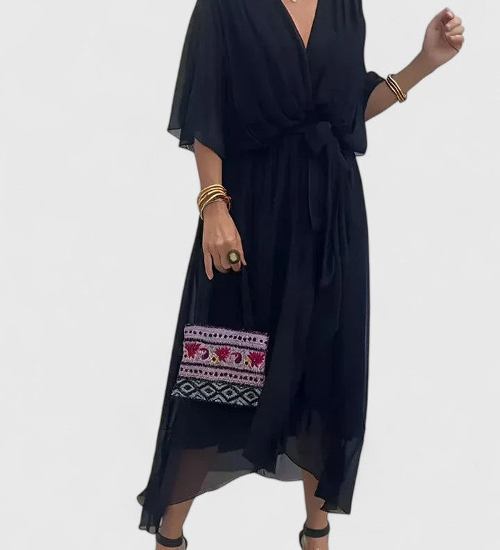 Nada | Elegantní šaty s V výstřihem