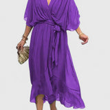 Nada | Elegantní šaty s V výstřihem