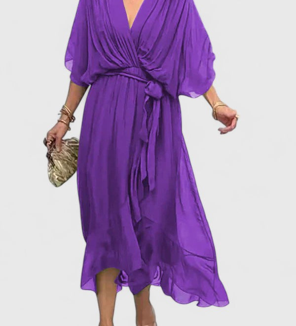 Nada | Elegantní šaty s V výstřihem