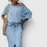 Milayne | Elegantní set s ramínky a maxi sukní